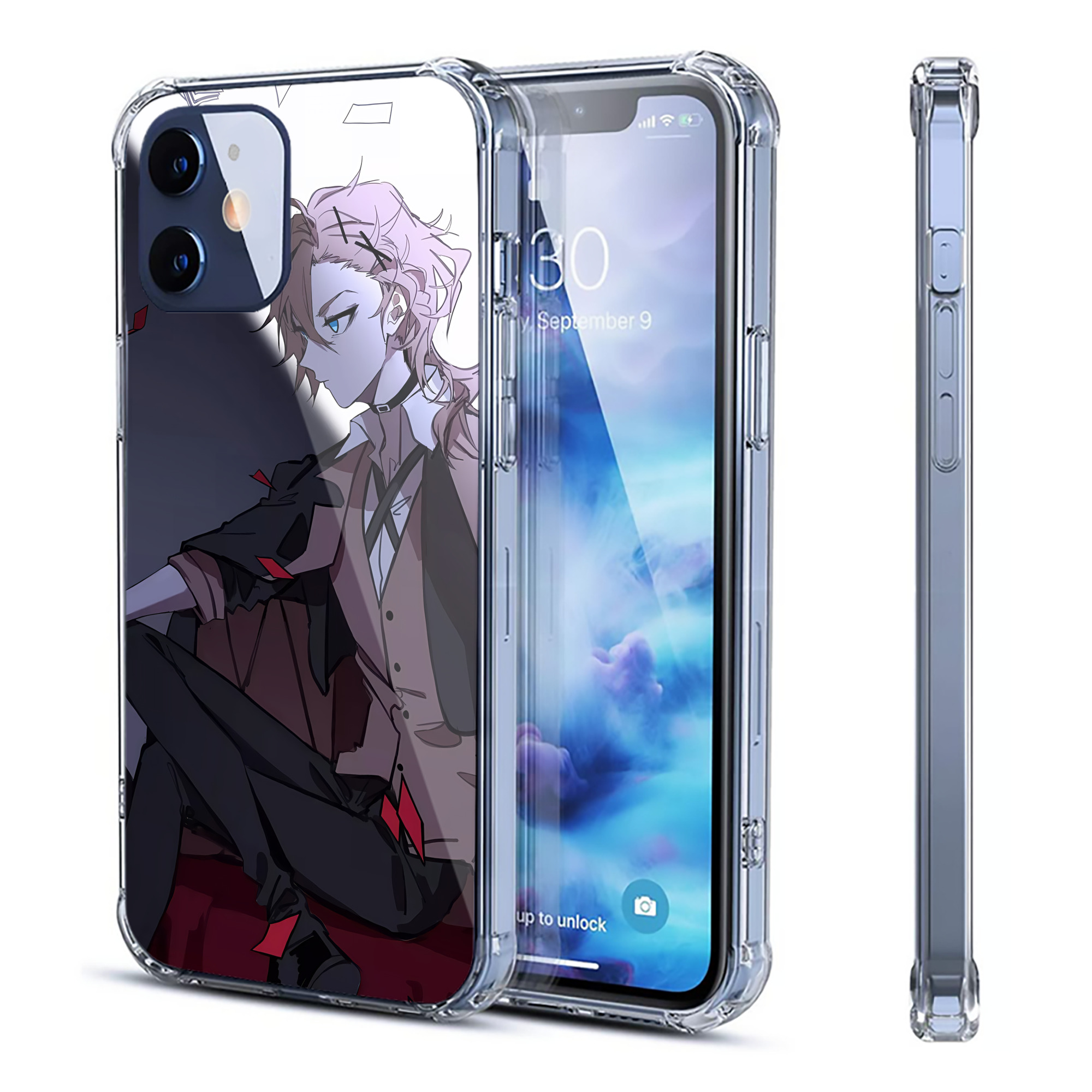 （画像用） 文豪ストレイドッグス Bungo Stray Dogs 【iPhone 12シリーズ対応】透明スマホケース（クリアソフトケース）